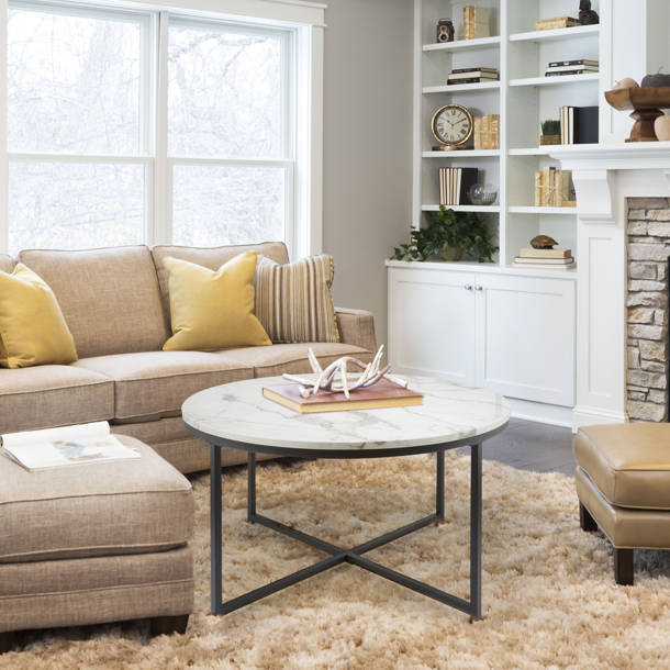 Wrought Studio Cretys Performance Navy Blue/Cream Rug & Reviews Wayfair